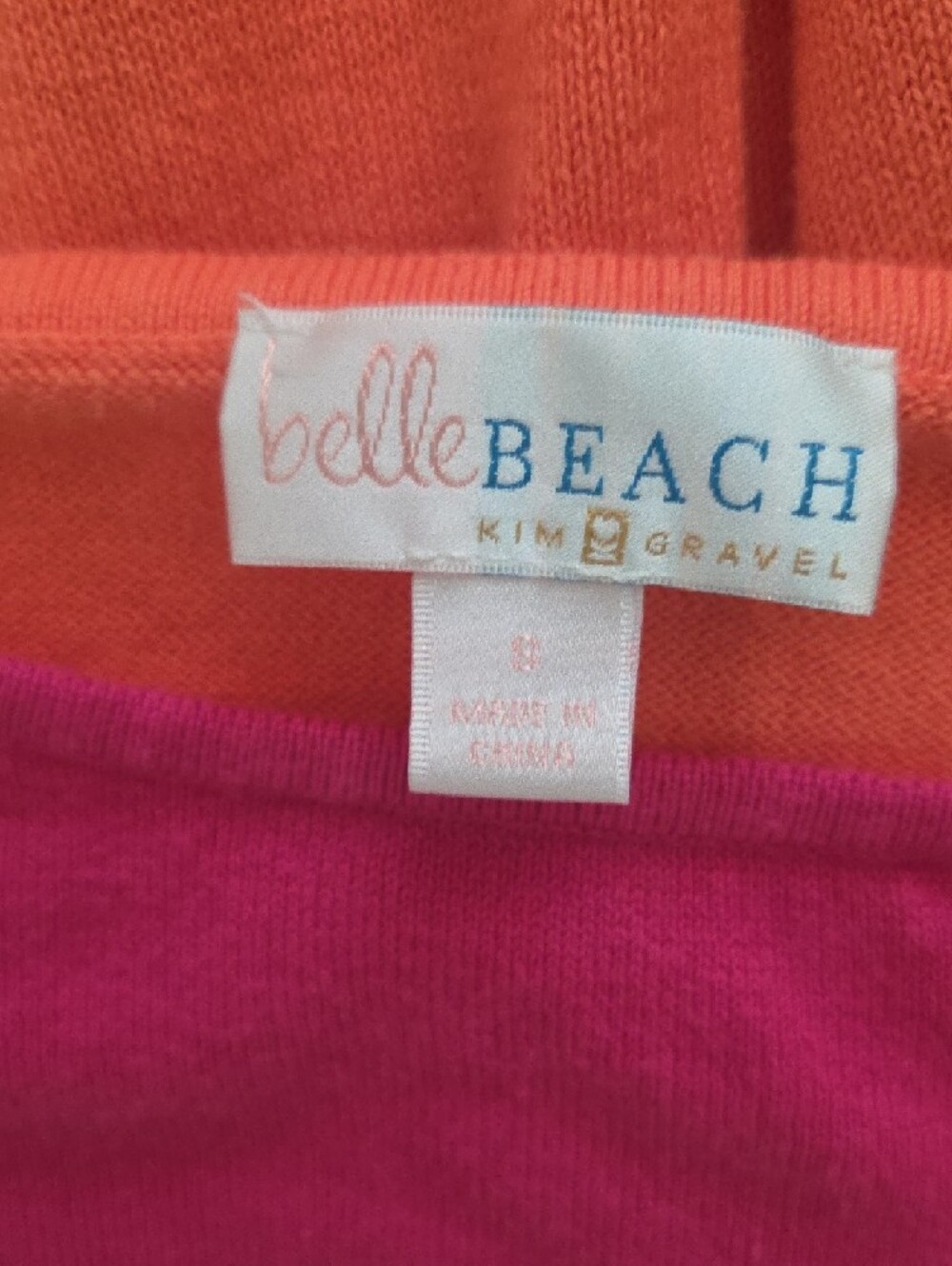 Pink and Orange Star Pattern Sweater - Picture 3 of 3